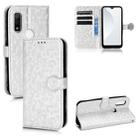 For Fujitsu Arrows WE F-51B Honeycomb Dot Texture Leather Phone Case(Silver) - 1