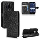 For Fujitsu Arrows F-52B Honeycomb Dot Texture Leather Phone Case(Black) - 1