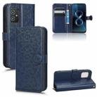 For Asus Zenfone 8 ZS590KS Honeycomb Dot Texture Leather Phone Case(Blue) - 1
