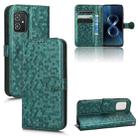 For Asus Zenfone 8 ZS590KS Honeycomb Dot Texture Leather Phone Case(Green) - 1