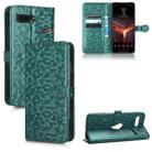 For Asus ROG Phone II ZS660KL Honeycomb Dot Texture Leather Phone Case(Green) - 1