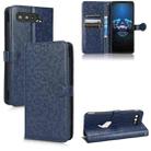 For Asus ROG Phone 5 Honeycomb Dot Texture Leather Phone Case(Blue) - 1