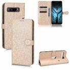 For Asus ROG Phone 3 Strix / ROG Phone 3 Honeycomb Dot Texture Leather Phone Case(Gold) - 1
