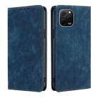 For Huawei nova Y61 RFID Anti-theft Brush Magnetic Leather Phone Case(Blue) - 1