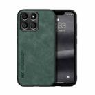 For Honor X8 5G Skin Feel Magnetic Leather Phone Case(Green) - 1