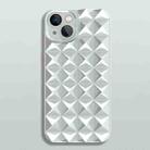 For iPhone 14 Riveted Smooth TPU Phone Case with Lens Film(Silver) - 1