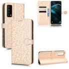 For TCL Stylus 5G Honeycomb Dot Texture Leather Phone Case(Gold) - 1