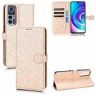 For TCL 30 5G Honeycomb Dot Texture Leather Phone Case(Gold) - 1