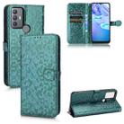 For TCL 30 SE Honeycomb Dot Texture Leather Phone Case(Green) - 1