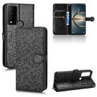 For TCL 30V 5G Honeycomb Dot Texture Leather Phone Case(Black) - 1