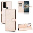 For TCL 30V 5G Honeycomb Dot Texture Leather Phone Case(Gold) - 1