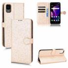 For TCL 30z T602DL Honeycomb Dot Texture Leather Phone Case(Gold) - 1