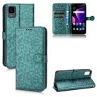 For TCL 30z T602DL Honeycomb Dot Texture Leather Phone Case(Green) - 1