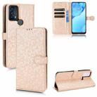 For TCL 20B Honeycomb Dot Texture Leather Phone Case(Gold) - 1