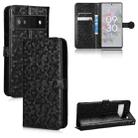 For Google Pixel 6a Honeycomb Dot Texture Leather Phone Case(Black) - 1