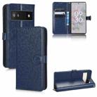 For Google Pixel 6a Honeycomb Dot Texture Leather Phone Case(Blue) - 1