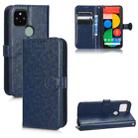 For Google Pixel 5 Honeycomb Dot Texture Leather Phone Case(Blue) - 1