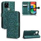 For Google Pixel 5 Honeycomb Dot Texture Leather Phone Case(Green) - 1