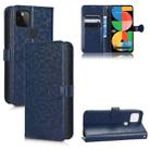 For Google Pixel 5a 5G Honeycomb Dot Texture Leather Phone Case(Blue) - 1