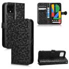 For Google Pixel 4 Honeycomb Dot Texture Leather Phone Case(Black) - 1