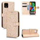 For Google Pixel 4 Honeycomb Dot Texture Leather Phone Case(Gold) - 1