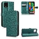 For Google Pixel 4 Honeycomb Dot Texture Leather Phone Case(Green) - 1