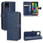 For Google Pixel 4 XL Honeycomb Dot Texture Leather Phone Case(Blue) - 1