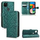 For Google Pixel 4a 5G Honeycomb Dot Texture Leather Phone Case(Green) - 1