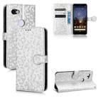For Google Pixel 3 Lite / Pixel 3A Honeycomb Dot Texture Leather Phone Case(Silver) - 1