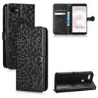 For Google Pixel 3 XL Lite / Pixel 3a XL Honeycomb Dot Texture Leather Phone Case(Black) - 1