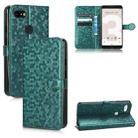 For Google Pixel 3 XL Lite / Pixel 3a XL Honeycomb Dot Texture Leather Phone Case(Green) - 1