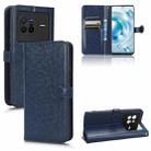 For vivo X80 Honeycomb Dot Texture Leather Phone Case(Blue) - 1