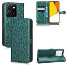 For vivo Y35 4G Honeycomb Dot Texture Leather Phone Case(Green) - 1