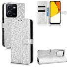 For vivo Y35 4G Honeycomb Dot Texture Leather Phone Case(Silver) - 1