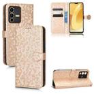 For vivo S12 Honeycomb Dot Texture Leather Phone Case(Gold) - 1