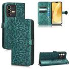 For vivo S12 Honeycomb Dot Texture Leather Phone Case(Green) - 1