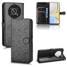 For Honor X9 Honeycomb Dot Texture Leather Phone Case(Black) - 1