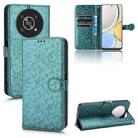 For Honor X9 Honeycomb Dot Texture Leather Phone Case(Green) - 1