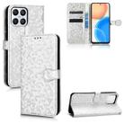 For Honor X8 Honeycomb Dot Texture Leather Phone Case(Silver) - 1