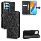 For Honor X8 5G Honeycomb Dot Texture Leather Phone Case(Black) - 1