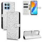 For Honor X8 5G Honeycomb Dot Texture Leather Phone Case(Silver) - 1