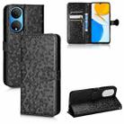 For Honor X7 Honeycomb Dot Texture Leather Phone Case(Black) - 1