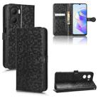 For Honor Play 40 Honeycomb Dot Texture Leather Phone Case(Black) - 1