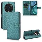 For Honor Magic4 Pro Honeycomb Dot Texture Leather Phone Case(Green) - 1