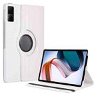 For Xiaomi Redmi Pad 10.61 360 Degree Rotation Litchi Texture Leather Tablet Case(White) - 1