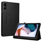 For Xiaomi Redmi Pad 10.61 Litchi Texture Leather Tablet Case with Holder(Black) - 1
