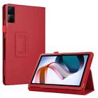 For Xiaomi Redmi Pad 10.61 Litchi Texture Leather Tablet Case with Holder(Red) - 1