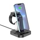 hoco CW43 Graceful 3 in 1 Wireless Charger(Black) - 1