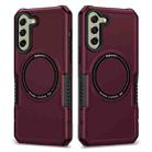 For Samsung Galaxy S21 FE 5G MagSafe Shockproof Armor Phone Case(Wine Red) - 1