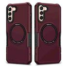 For Samsung Galaxy S22+ 5G MagSafe Shockproof Armor Phone Case(Wine Red) - 1